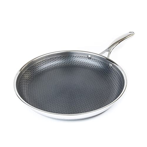 HexClad 12 Inch Hybrid Stainless Steel Frying Pan...