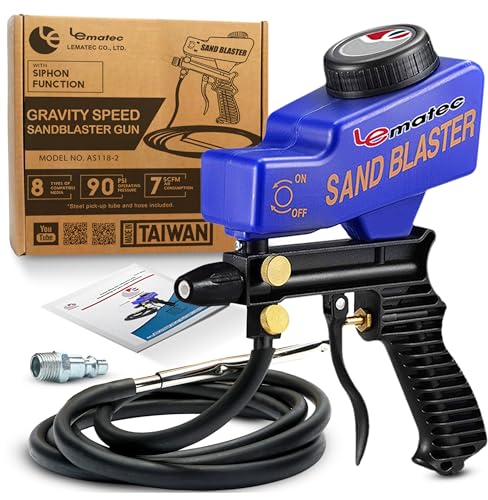 LE LEMATEC Sand Blaster Gun Kit for Air...