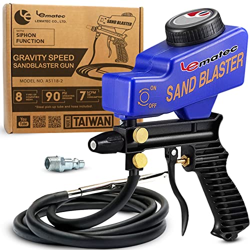 LE Lematec Sand Blaster Gun Kit for Air Compressor...